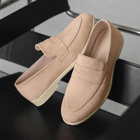 Mocassin En Daim Noir