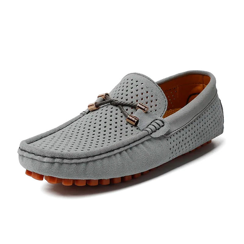Mocassins Homme En Daim Vert