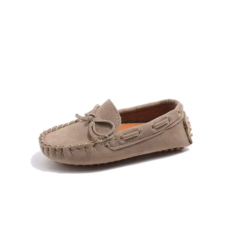 Mocassin Enfant En Daim Bleu Bateau