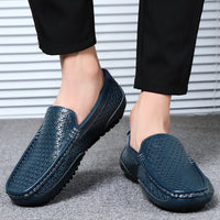 Mocassin En Cuir Véritable Jaune Pour Bateau Homme
