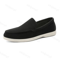 Mocassin En Daim Bleu Clair Pour Homme
