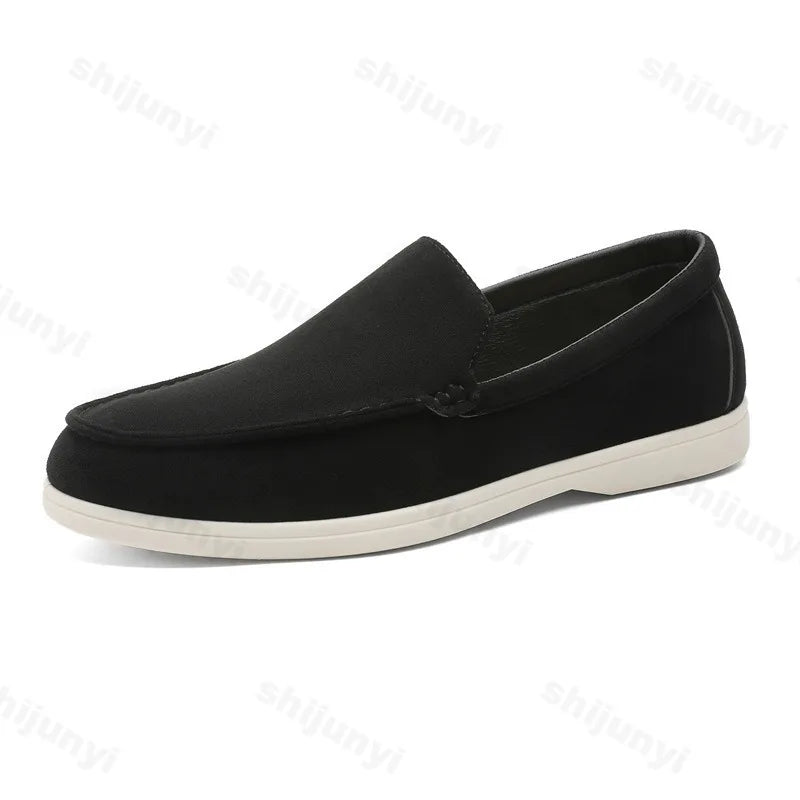 Mocassin En Daim Beige Pour Homme