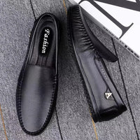 Mocassins Noir Bateau En Cuir Souples