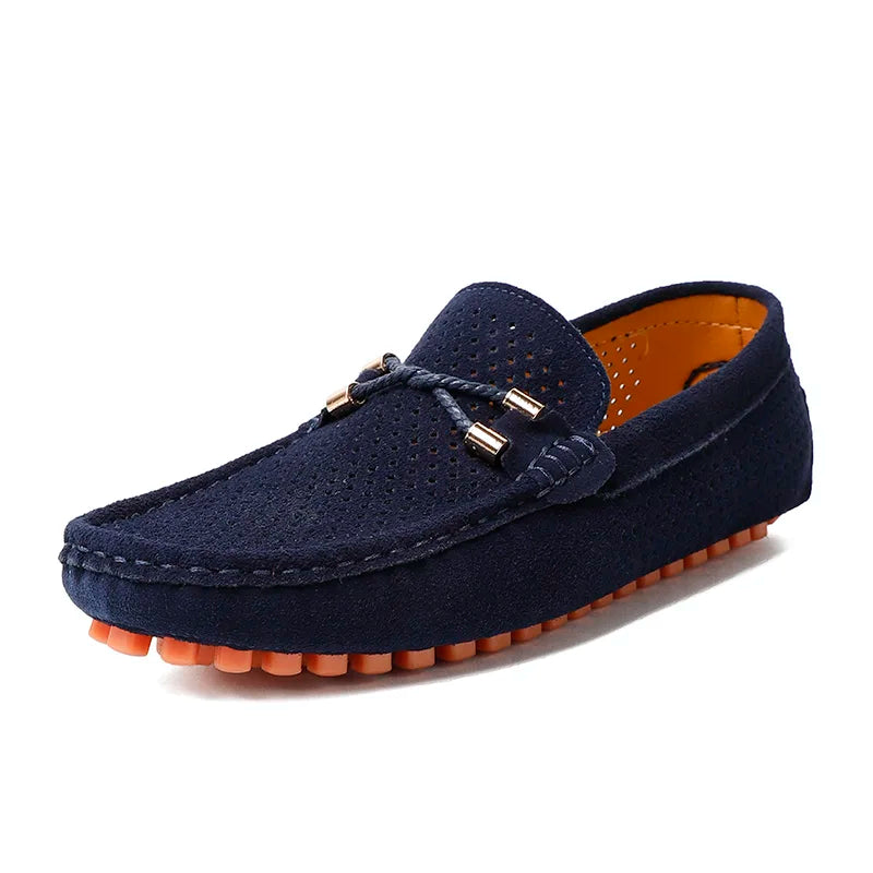 Mocassins Homme En Daim Vert