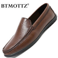 Mocassin En Cuir Véritable Marron Pour Bateau Homme