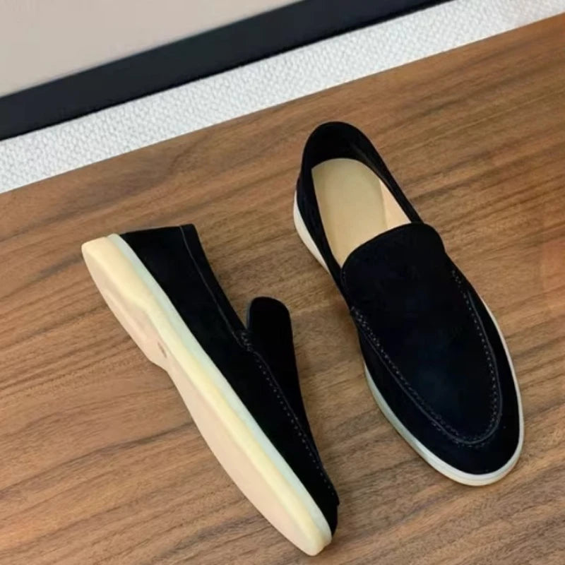 Mocassin Homme Daim Bleu