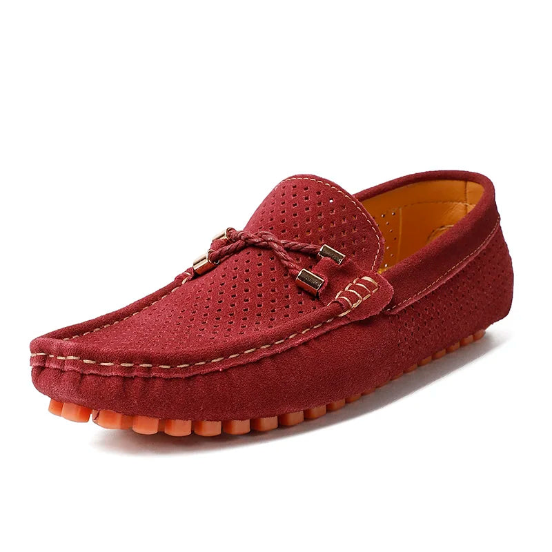Mocassins Homme En Daim Vert