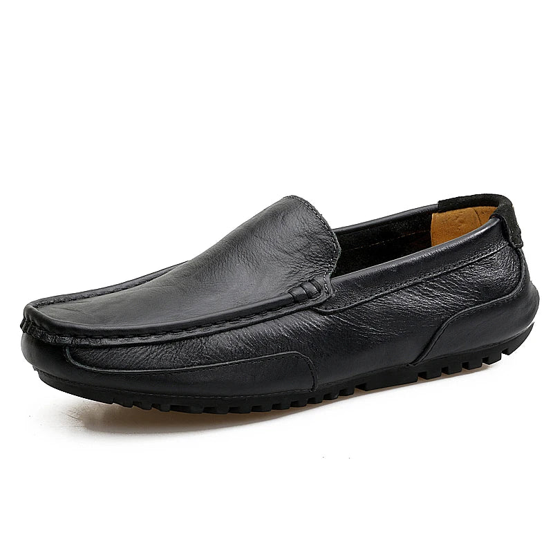 Mocassin En Cuir Véritable Jaune Pour Bateau Homme