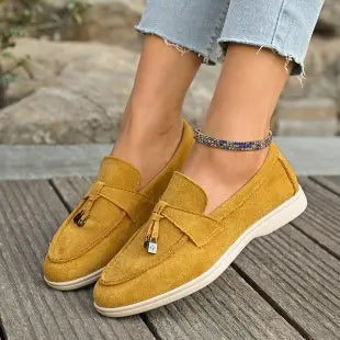 Mocassin En Daim Beige À Gland