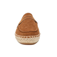 Mocassin Noir Compensé En Daim