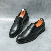 Mocassins Habillés En Cuir Véritable Pour Homme