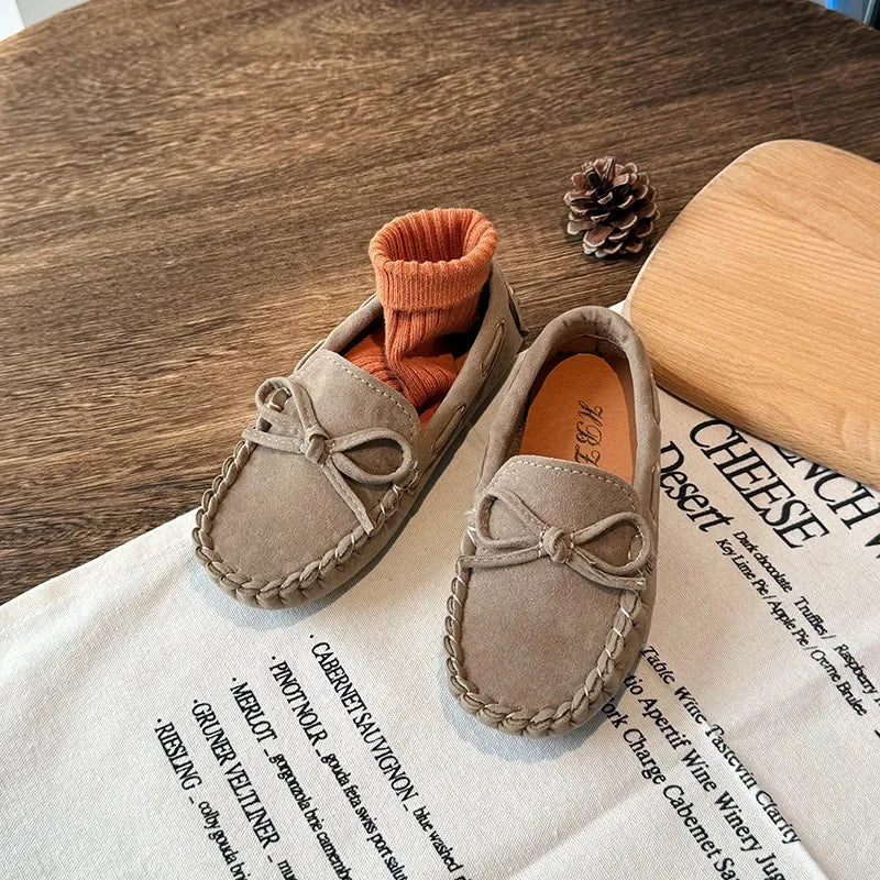 Mocassin Enfant En Daim Bleu Bateau
