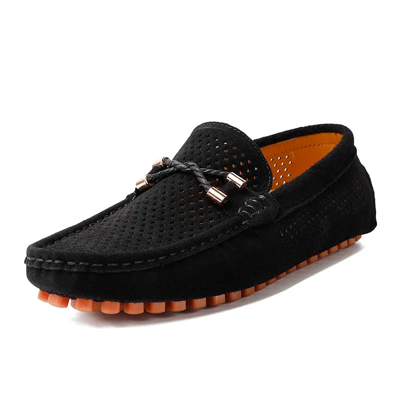 Mocassins Homme En Daim Vert