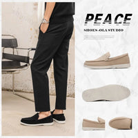Mocassin En Daim Beige Pour Homme