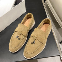 Mocassin En Daim Noir À Gland