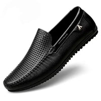 Mocassins Noir Souples En Cuir Synthétique