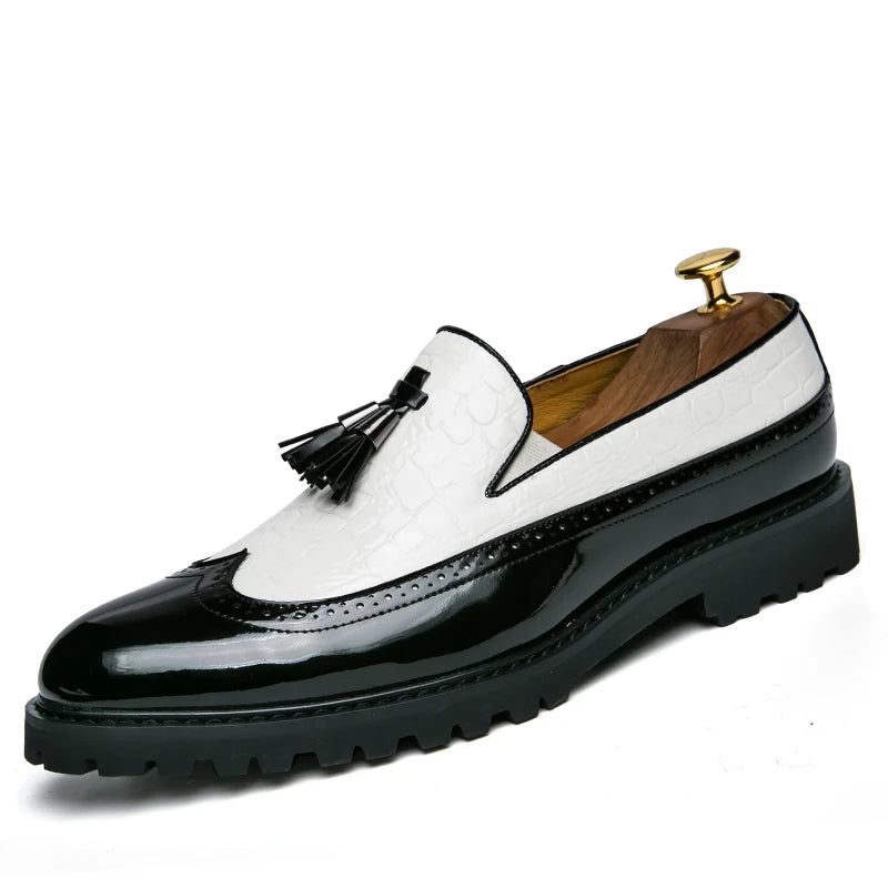 Mocassins Formelle Noir En Cuir Véritable Pour Homme