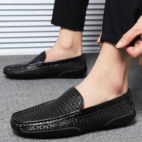 Mocassins Homme Noir en Cuir Souple