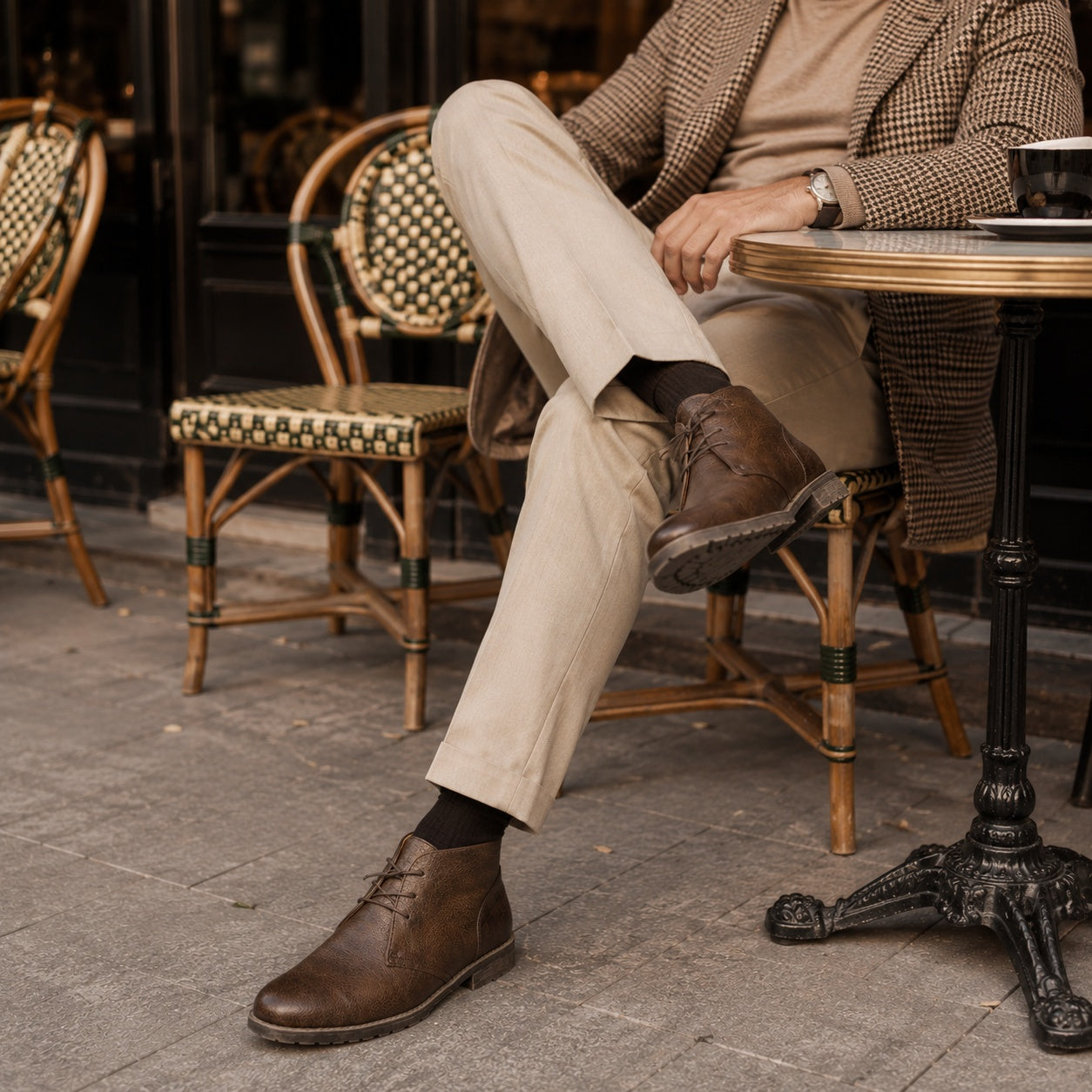 Noble Chaussure Bottine Homme À Lacets Bottine À Lacet Homme Marron