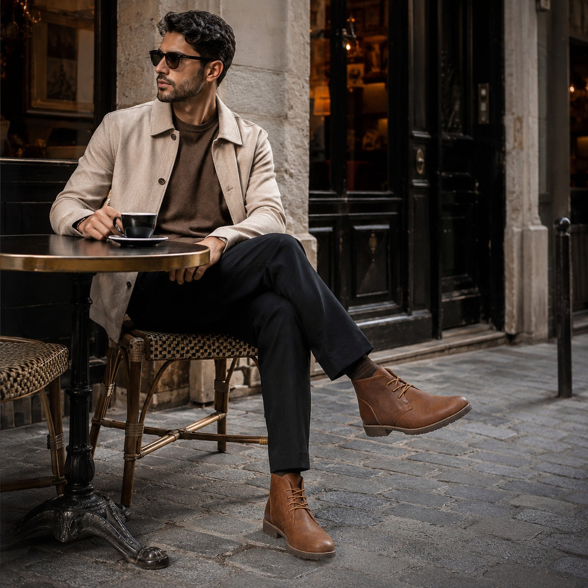 Noble Chaussure Bottine Homme À Lacets Bottines À Lacets Marron Homme