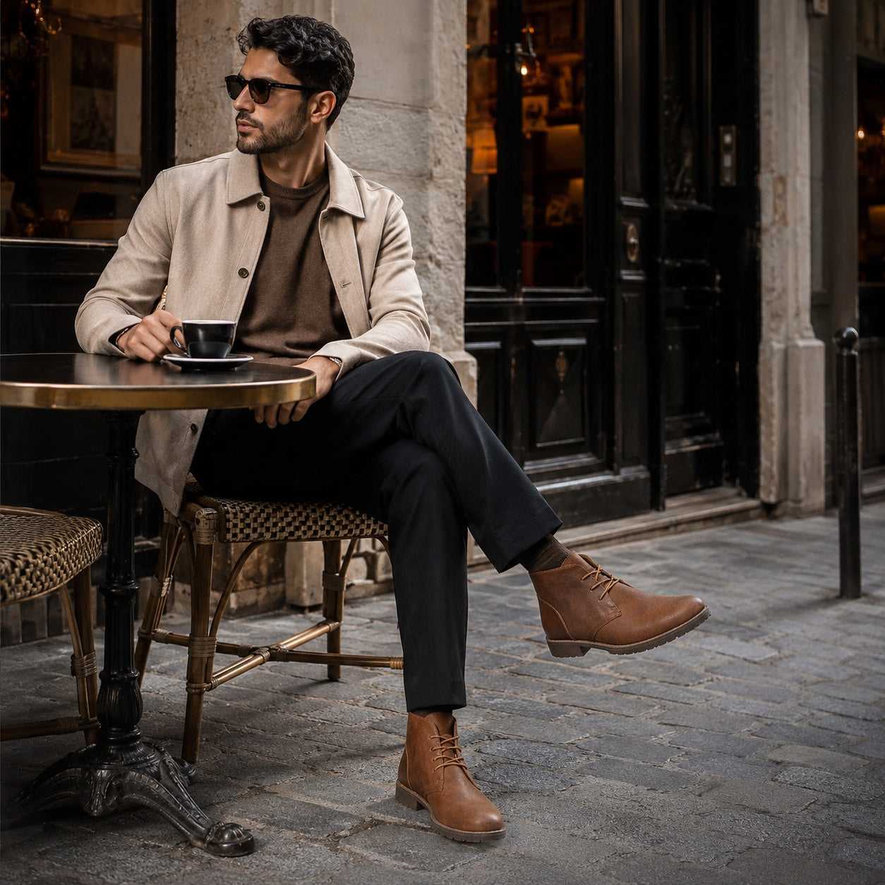 Noble Chaussure Bottine Homme À Lacets Bottines À Lacets Marron Homme