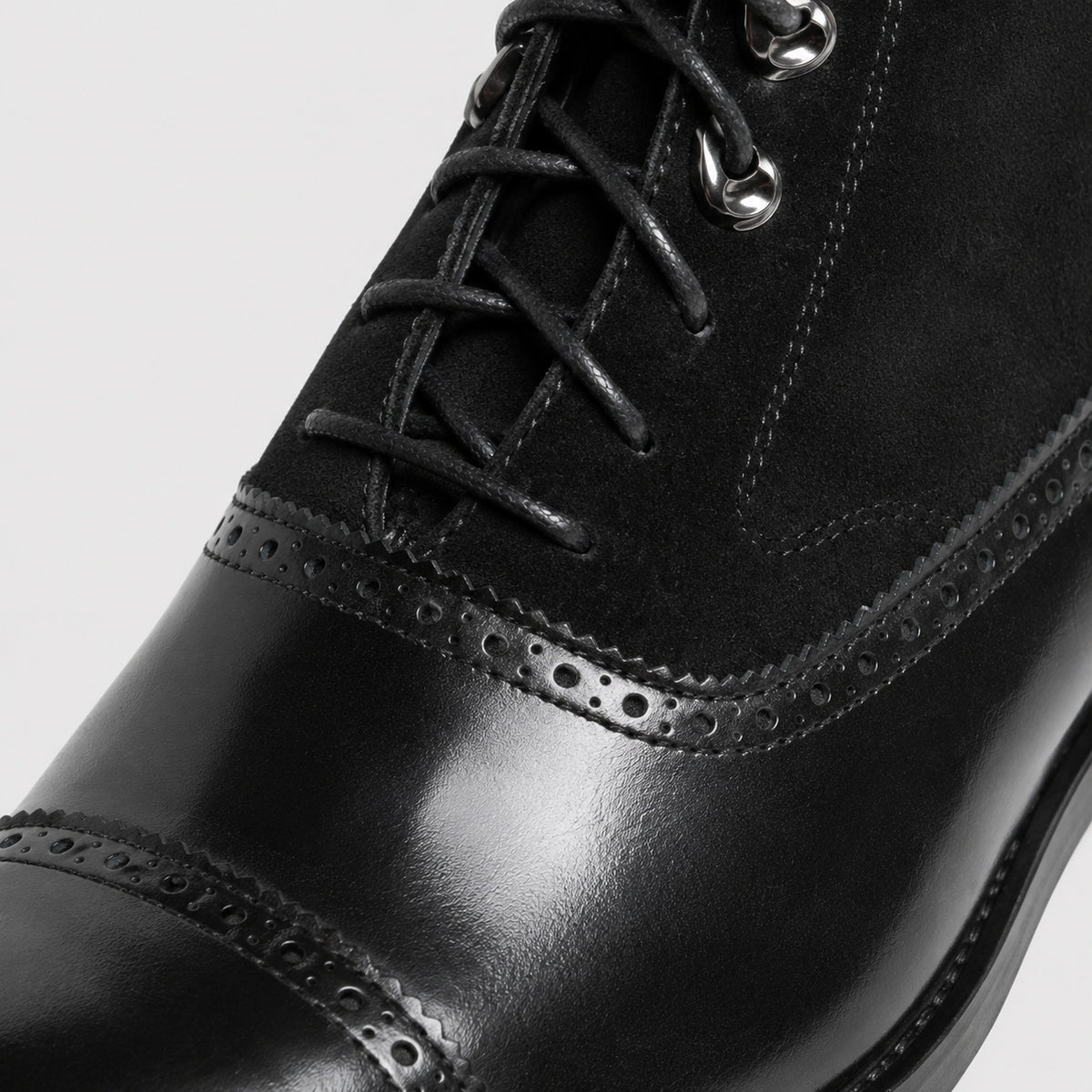 Noble Chaussure Bottine Homme À Lacets Bottines À Lacets Noir Homme