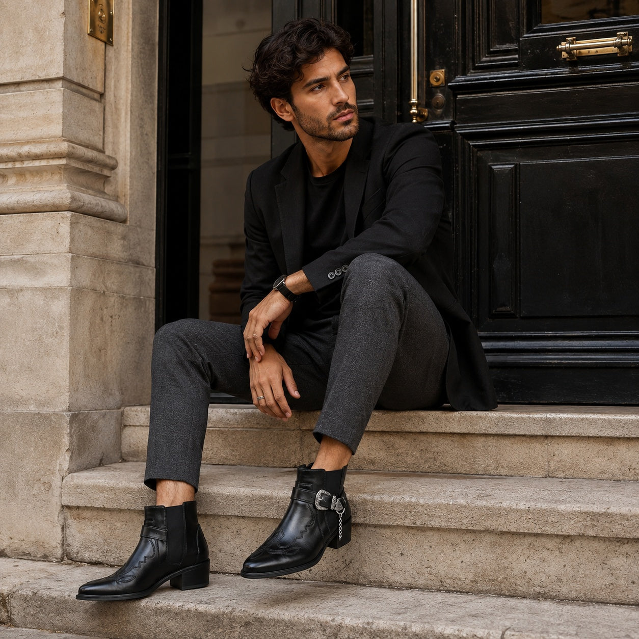 Noble Chaussure Bottine Homme Caoutchouc Boots Et Bottines Pour Homme