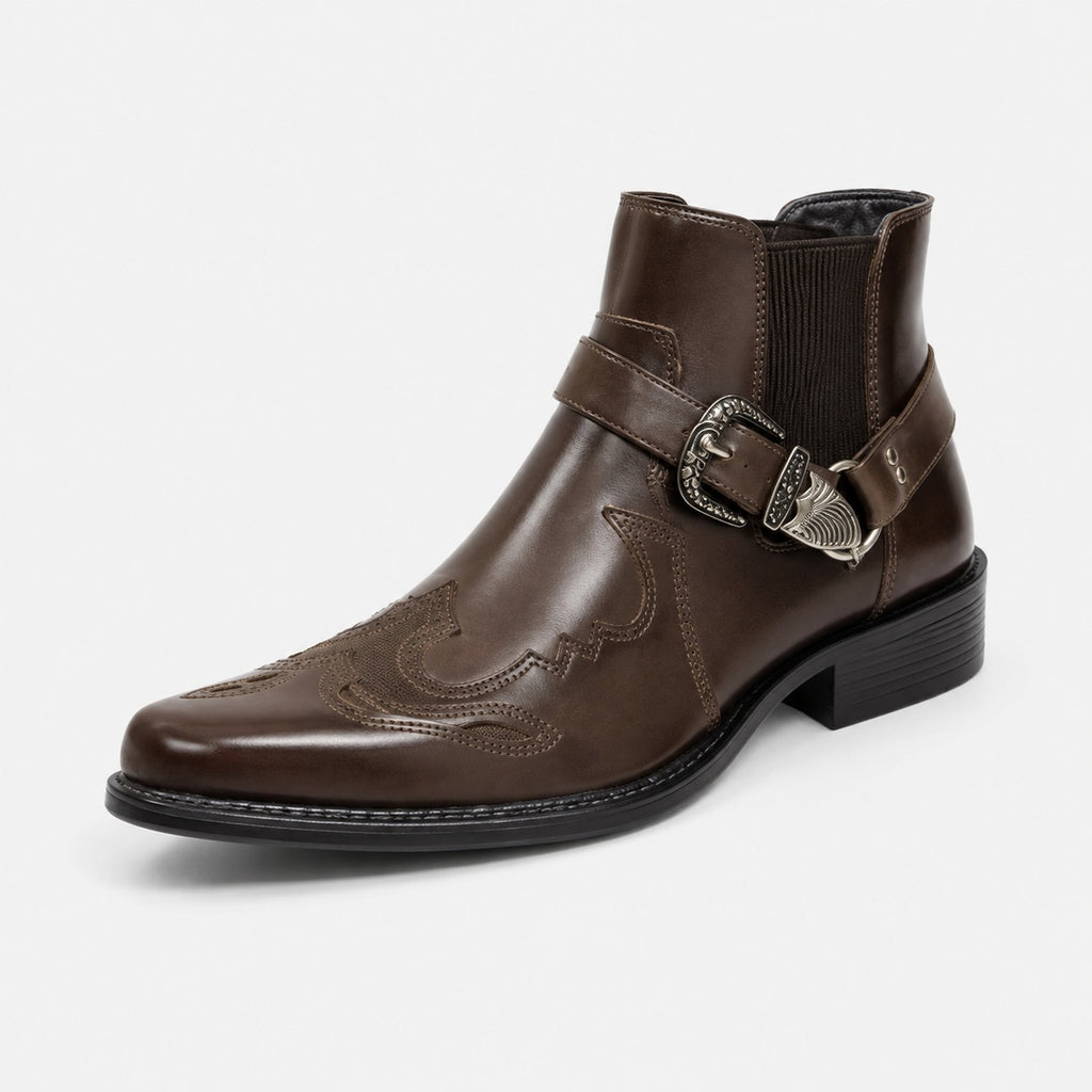 Noble Chaussure Bottine Homme Caoutchouc Bottine Américaine Homme
