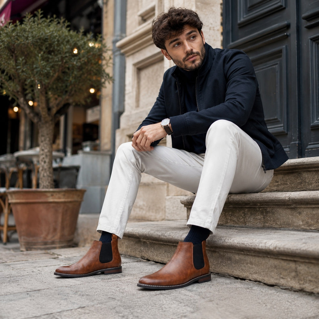 Noble Chaussure Bottine Homme Caoutchouc Bottine Classique Homme