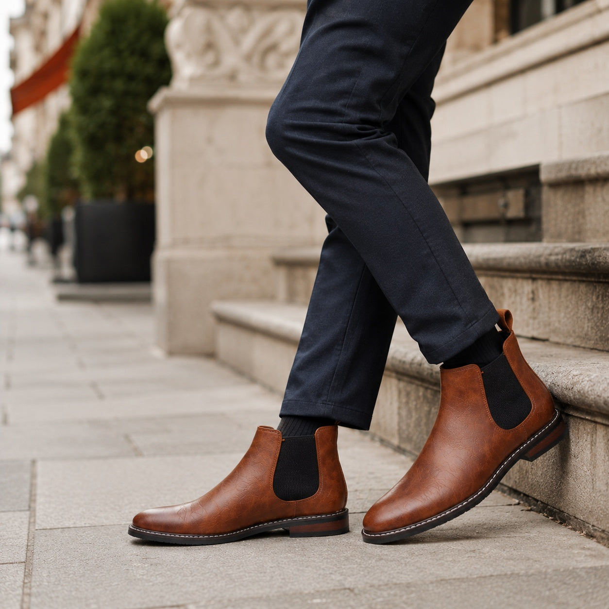 Noble Chaussure Bottine Homme Caoutchouc Bottine Classique Homme