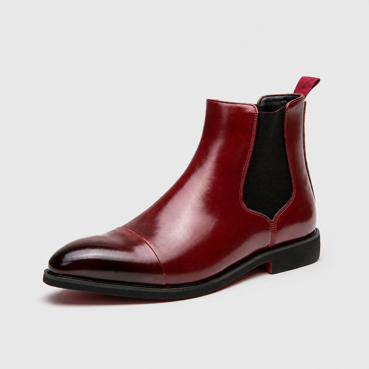 Noble Chaussure Bottine Homme Caoutchouc Bottine Homme Bordeaux