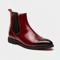 Noble Chaussure Bottine Homme Caoutchouc Bottine Homme Bordeaux