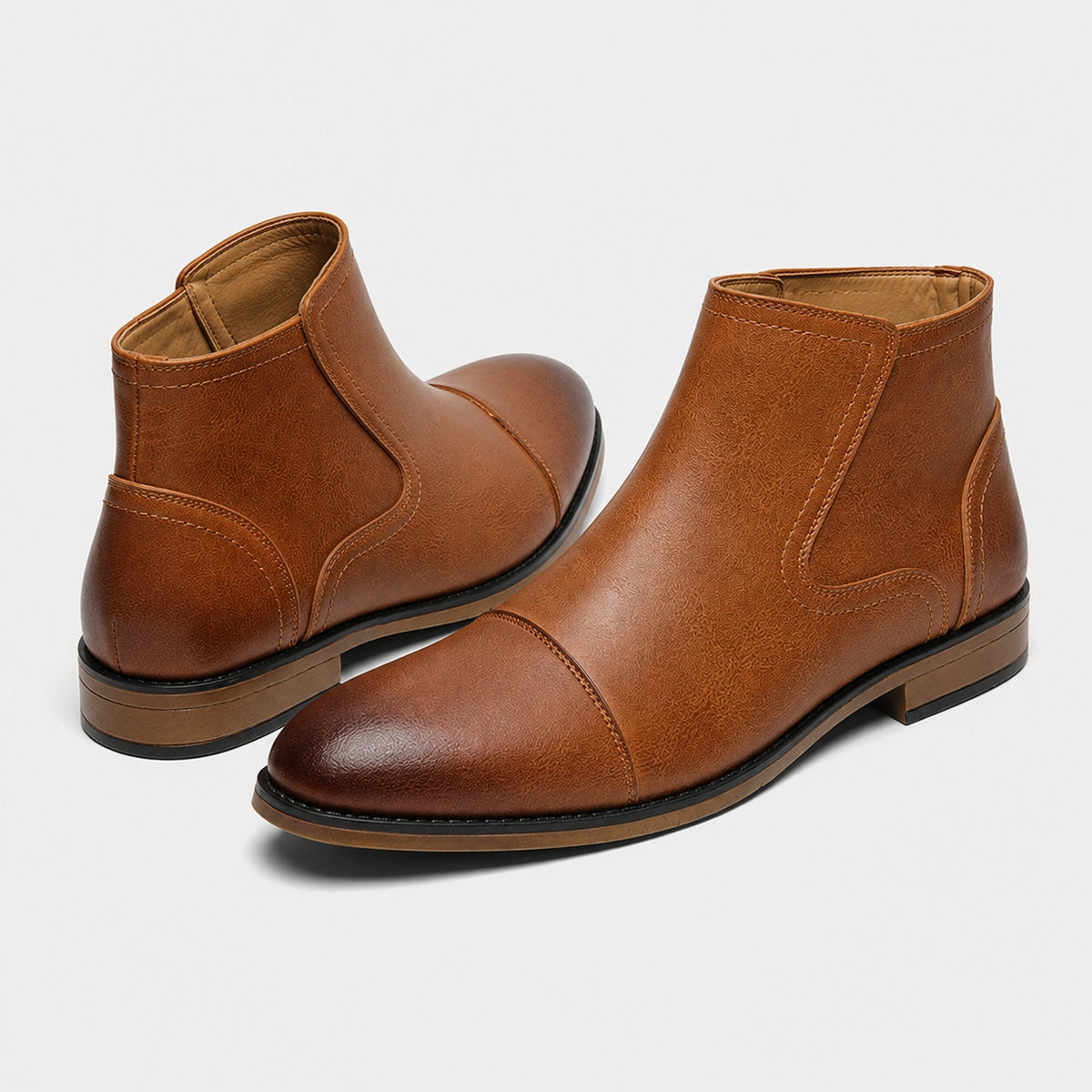 Noble Chaussure Bottine Homme Caoutchouc Bottine Homme Brune