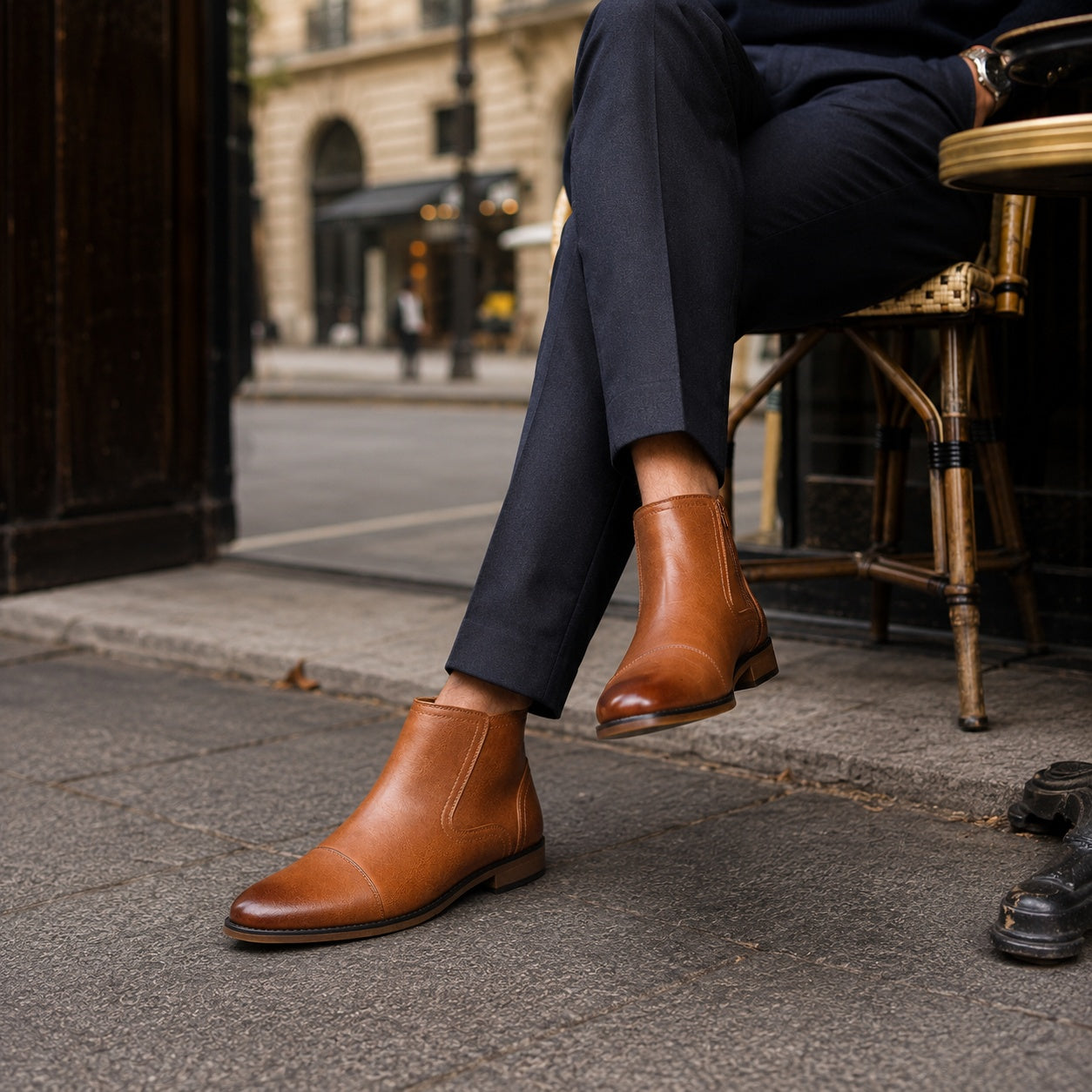Noble Chaussure Bottine Homme Caoutchouc Bottine Homme Brune