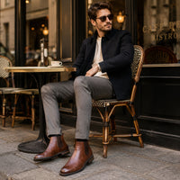 Noble Chaussure Bottine Homme Caoutchouc Bottine Style Homme