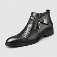 Noble Chaussure Bottine Homme Caoutchouc Bottines À Fermeture Éclair Homme