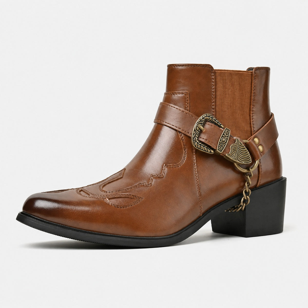 Noble Chaussure Bottine Homme Caoutchouc Bottines Cowboy Homme