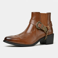 Noble Chaussure Bottine Homme Caoutchouc Bottines Cowboy Homme