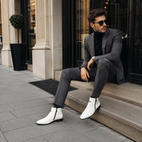 Noble Chaussure Bottine Homme Caoutchouc Bottines Homme À Fermeture Éclair