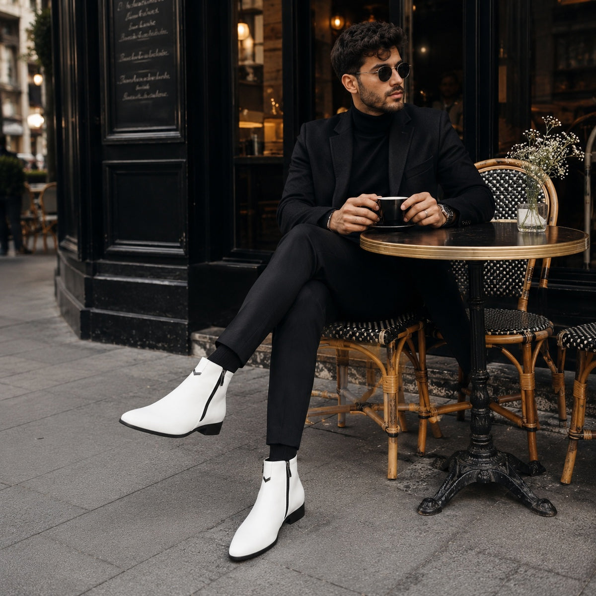 Noble Chaussure Bottine Homme Caoutchouc Bottines Homme À Fermeture Éclair