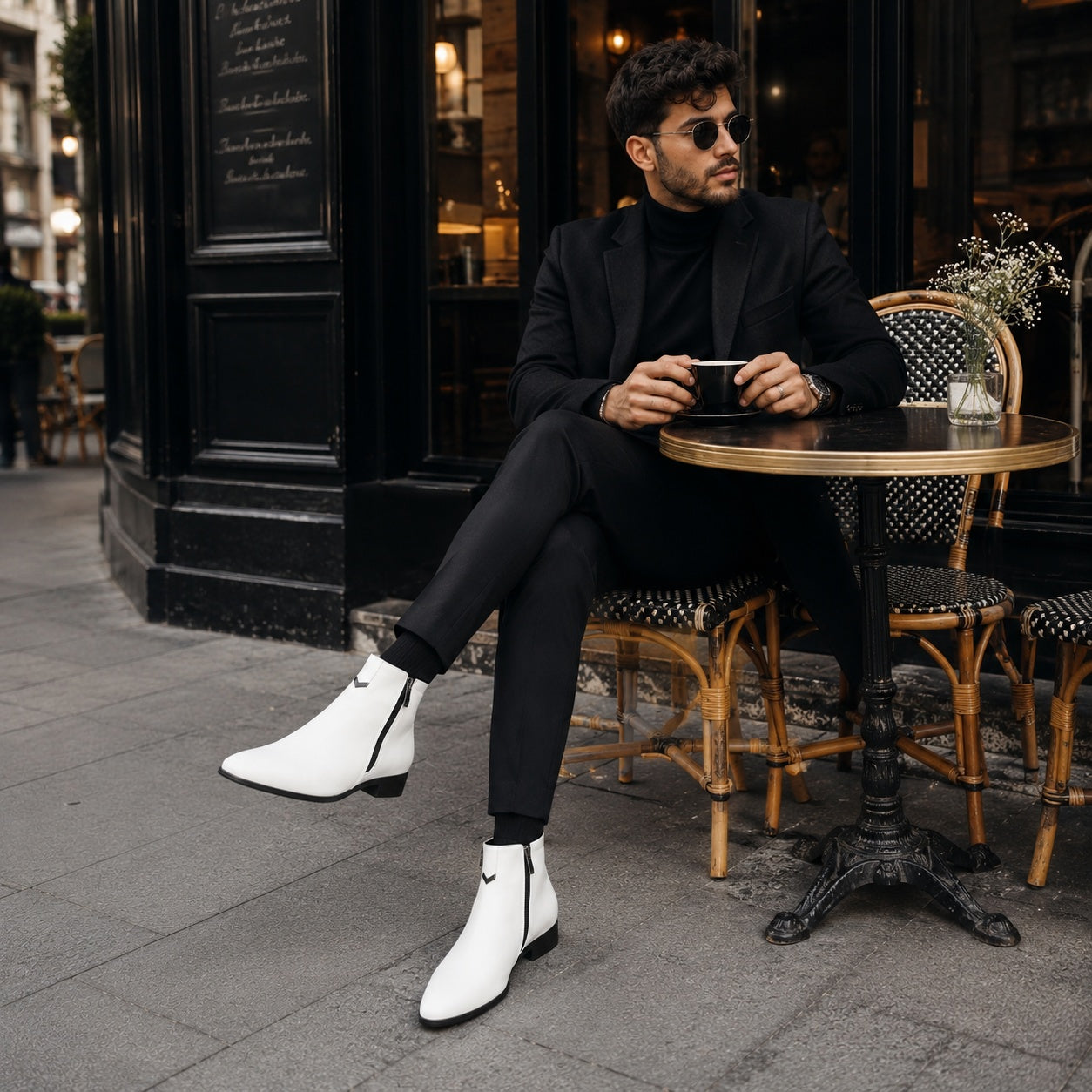 Noble Chaussure Bottine Homme Caoutchouc Bottines Homme À Fermeture Éclair
