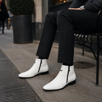 Noble Chaussure Bottine Homme Caoutchouc Bottines Homme À Fermeture Éclair