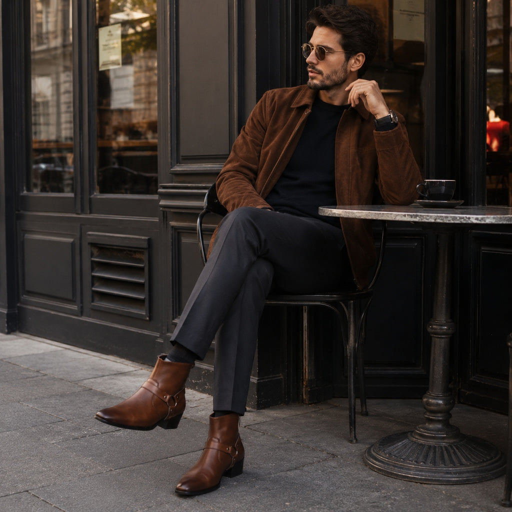 Noble Chaussure Bottine Homme Caoutchouc Bottines Western Homme