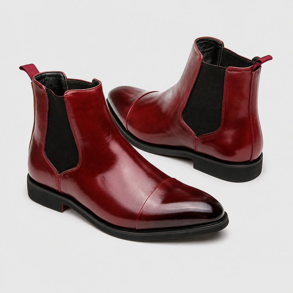 Noble Chaussure Bottine Homme Chelsea Bottines Chelsea Homme Bordeaux