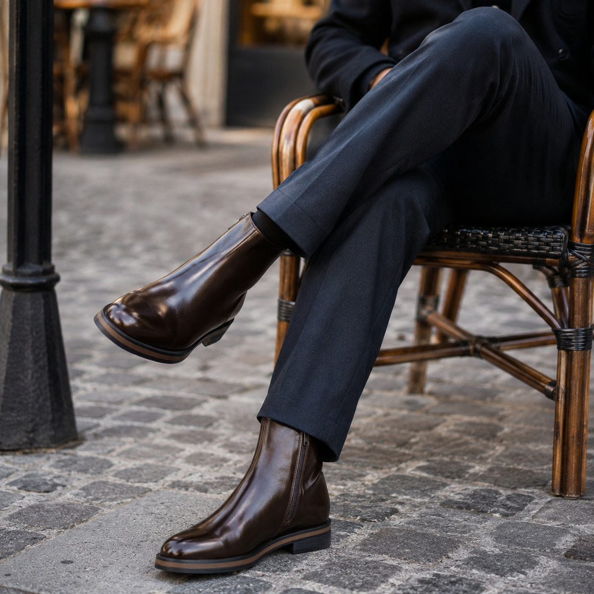 Noble Chaussure Bottine Homme Cuir Boots Bottines Homme