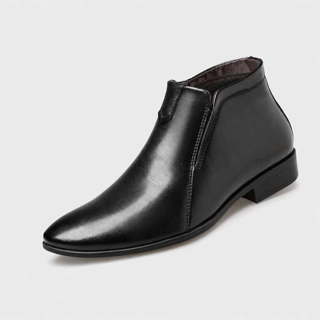 Noble Chaussure Bottine Homme Cuir Bottine Fermeture Éclair Homme