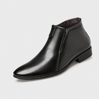 Noble Chaussure Bottine Homme Cuir Bottine Fermeture Éclair Homme