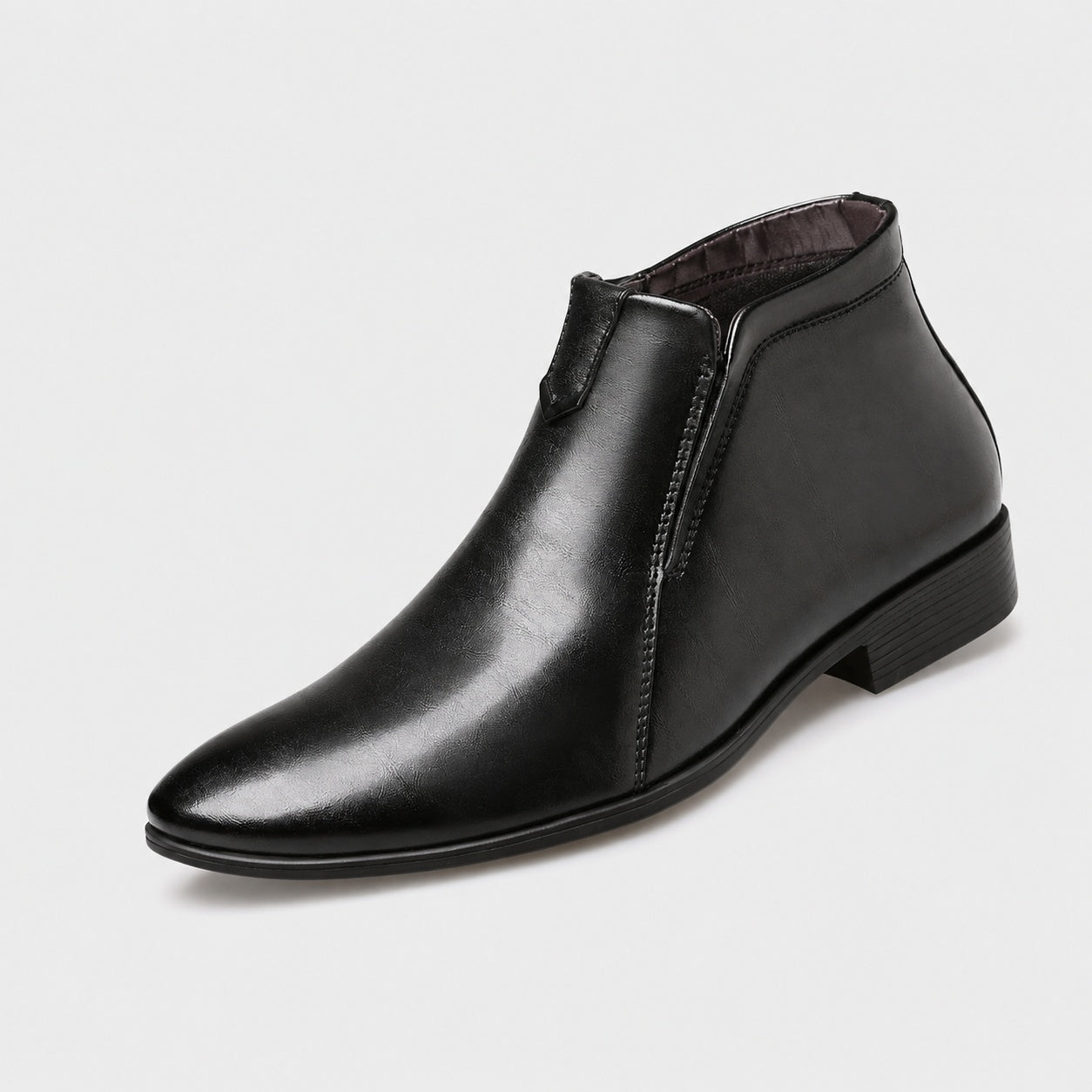 Noble Chaussure Bottine Homme Cuir Bottine Fermeture Éclair Homme