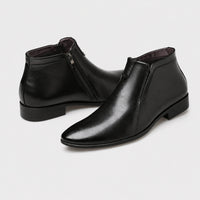 Noble Chaussure Bottine Homme Cuir Bottine Fermeture Éclair Homme