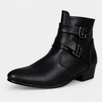 Noble Chaussure Bottine Homme Cuir Bottine Homme À Boucle